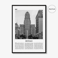 Buffalo Print Black and White No 1, Buffalo Wall Art, Buffalo Poster, Buffalo Photo, Buffalo Decor, New York, USA, United States, America
