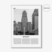 Buffalo Print Black and White No 1, Buffalo Wall Art, Buffalo Poster, Buffalo Photo, Buffalo Decor, New York, USA, United States, America