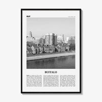 Buffalo Print Black and White No 2, Buffalo Wall Art, Buffalo Poster, Buffalo Photo, Buffalo Decor, New York, USA, United States, America