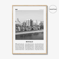 Buffalo Print Black and White No 2, Buffalo Wall Art, Buffalo Poster, Buffalo Photo, Buffalo Decor, New York, USA, United States, America