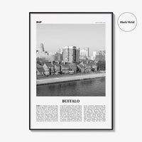 Buffalo Print Black and White No 2, Buffalo Wall Art, Buffalo Poster, Buffalo Photo, Buffalo Decor, New York, USA, United States, America