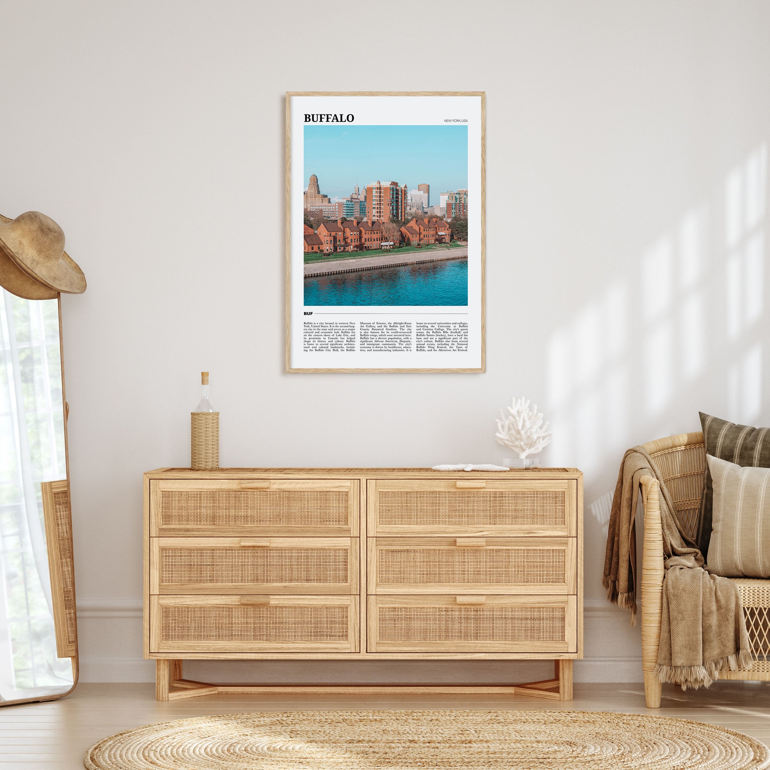 Buffalo Travel Color Poster