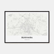 Bukhara Map Landscape Poster