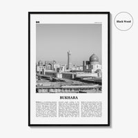 Bukhara Print Black and White, Bukhara Wall Art, Bukhara Poster, Bukhara Photo, Bukhara Wall Décor, Bukhara Map, Uzbekistan