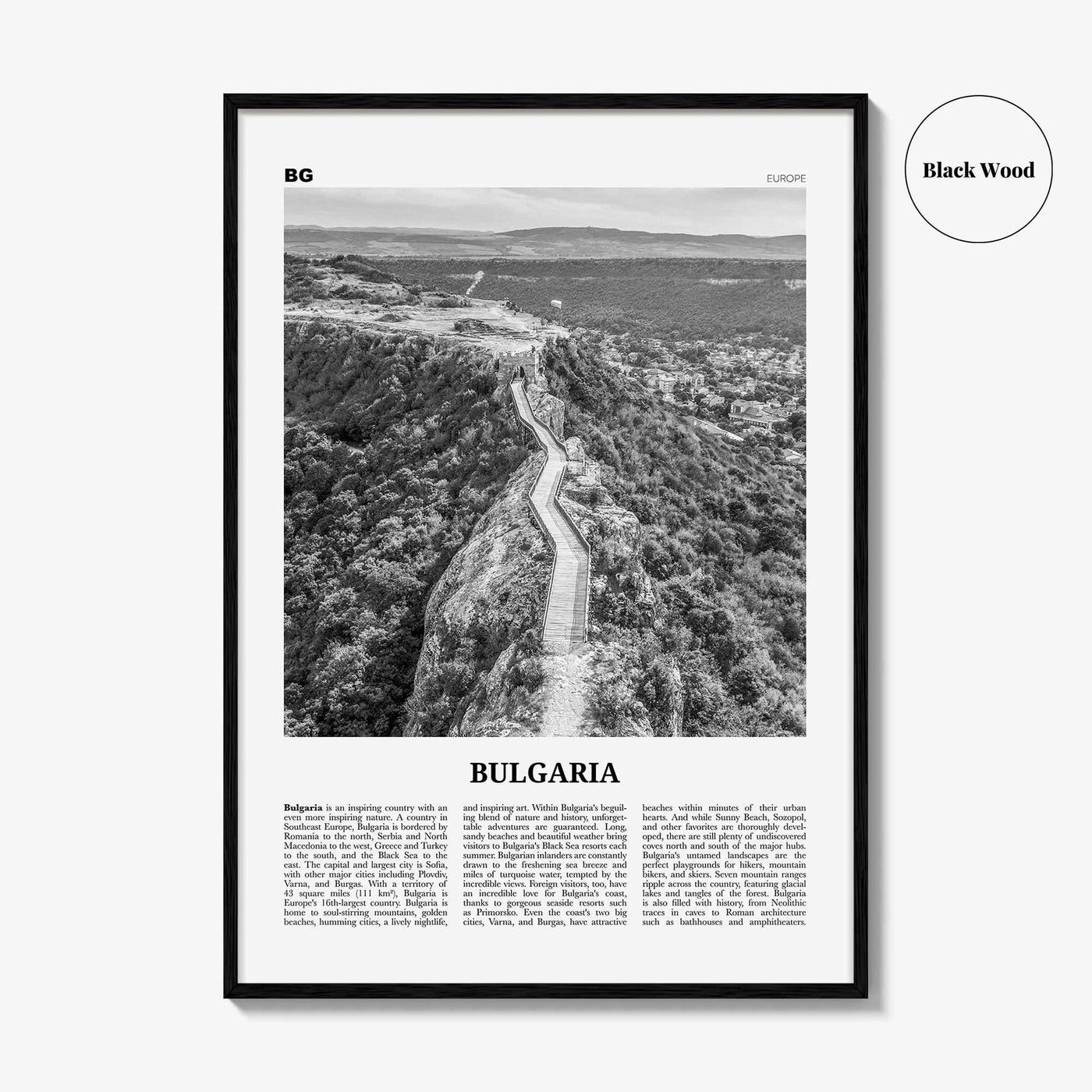 Bulgaria Print Black and White, Bulgaria Wall Art, Bulgaria Poster, Bulgaria Photo, България, Bǎlgariya, Balgariya, Sofia, Balkan, Europe