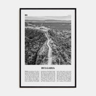 Bulgaria Travel B&W Poster
