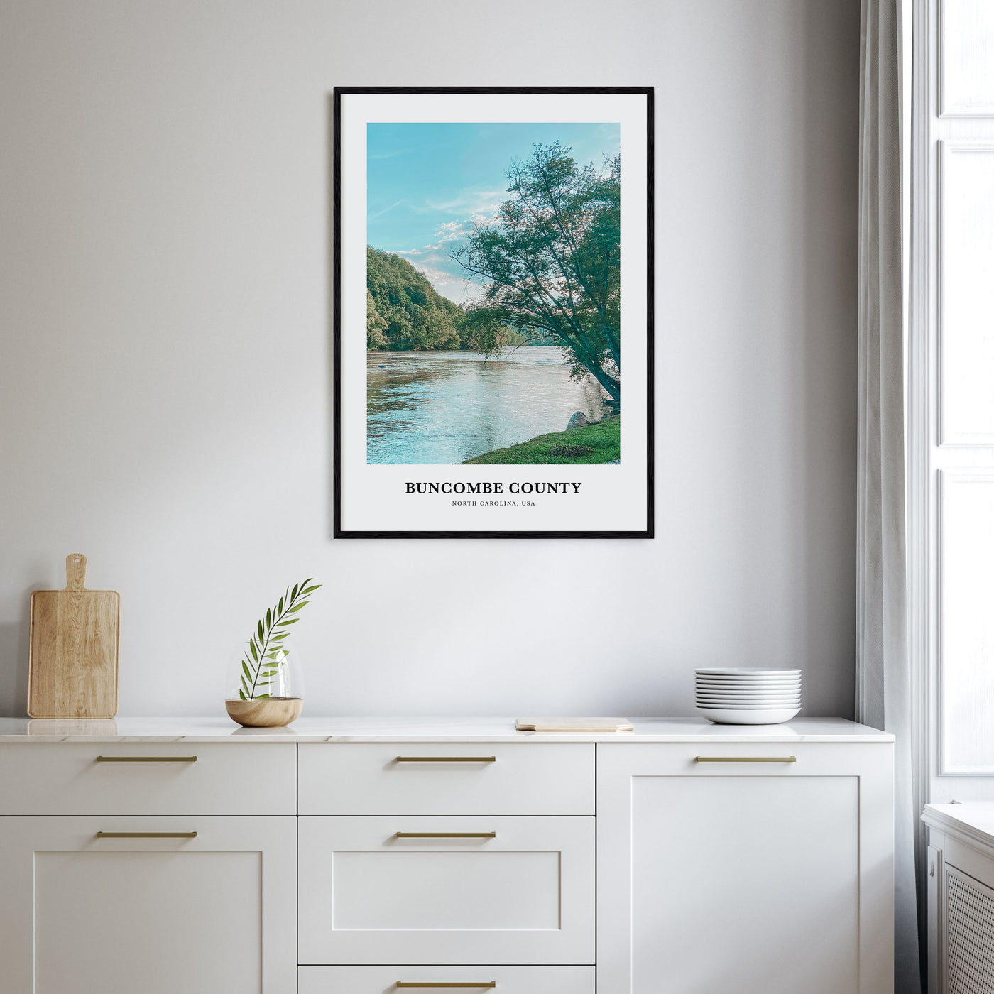 Buncombe County Portrait Color Poster