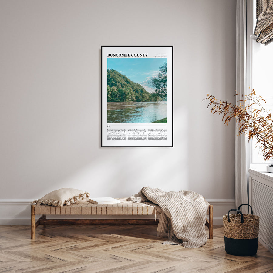 Buncombe County Travel Color Poster