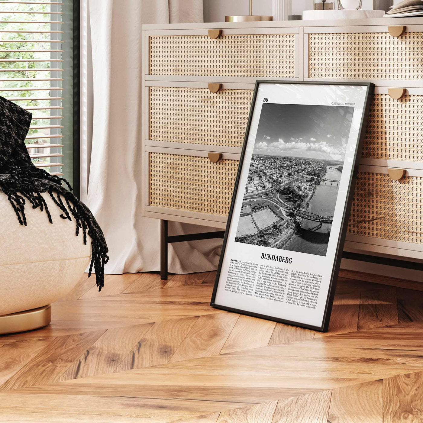 Bundaberg Print Black and White, Bundaberg Wall Art, Bundaberg Poster, Bundaberg Photo, Bundaberg Wall Décor, Bundaberg Map, Australia