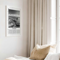 Bundaberg Print Black and White, Bundaberg Wall Art, Bundaberg Poster, Bundaberg Photo, Bundaberg Wall Décor, Bundaberg Map, Australia