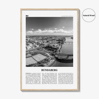 Bundaberg Print Black and White, Bundaberg Wall Art, Bundaberg Poster, Bundaberg Photo, Bundaberg Wall Décor, Bundaberg Map, Australia