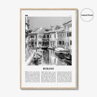 Burano Print Black and White, Burano Wall Art, Burano Poster, Burano Photo, Burano Map, Burano Wall Decor, Italy, Venetian Lagoon, Venice