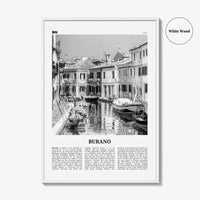 Burano Print Black and White, Burano Wall Art, Burano Poster, Burano Photo, Burano Map, Burano Wall Decor, Italy, Venetian Lagoon, Venice
