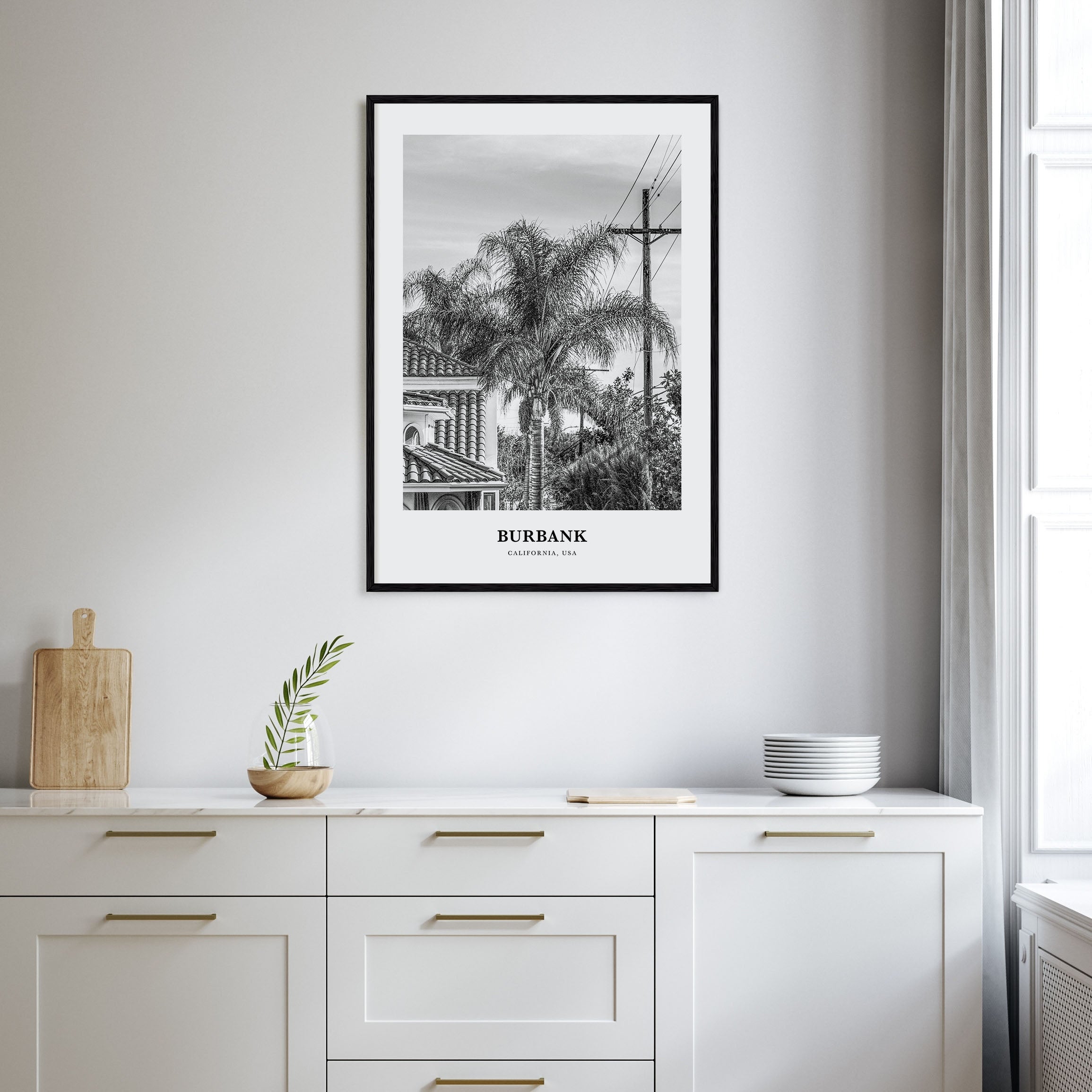 Burbank Portrait B&W No 1 Poster