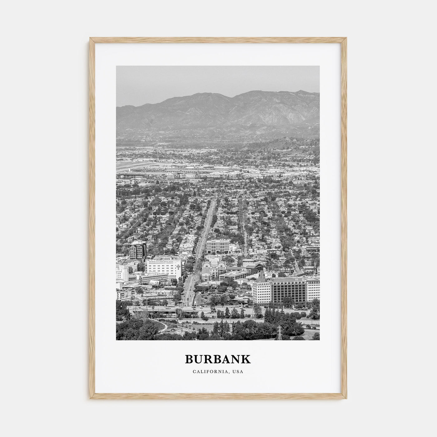 Burbank Portrait B&W No 2 Poster