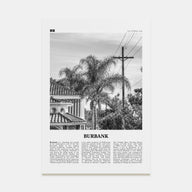 Burbank Travel B&W No 2 Poster
