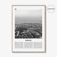 Burgas Print Black and White, Burgas Wall Art, Burgas Poster, Burgas Photo, Burgas Wall Décor, Burgas Map, Bulgaria