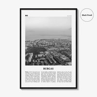 Burgas Print Black and White, Burgas Wall Art, Burgas Poster, Burgas Photo, Burgas Wall Décor, Burgas Map, Bulgaria