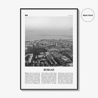 Burgas Print Black and White, Burgas Wall Art, Burgas Poster, Burgas Photo, Burgas Wall Décor, Burgas Map, Bulgaria