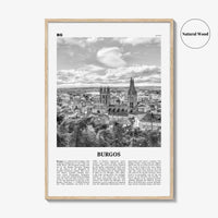 Burgos Print Black and White, Burgos Wall Art, Burgos Poster, Burgos Photo, Burgos Wall Décor, Burgos Map, Spain