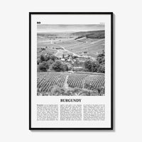 Burgundy Print Black and White, Burgundy Wall Art, Burgundy Poster, Burgundy Photo, Burgundy Wall Décor, Burgundy Map, France