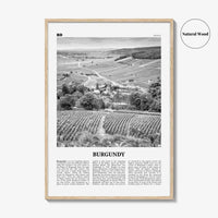 Burgundy Print Black and White, Burgundy Wall Art, Burgundy Poster, Burgundy Photo, Burgundy Wall Décor, Burgundy Map, France