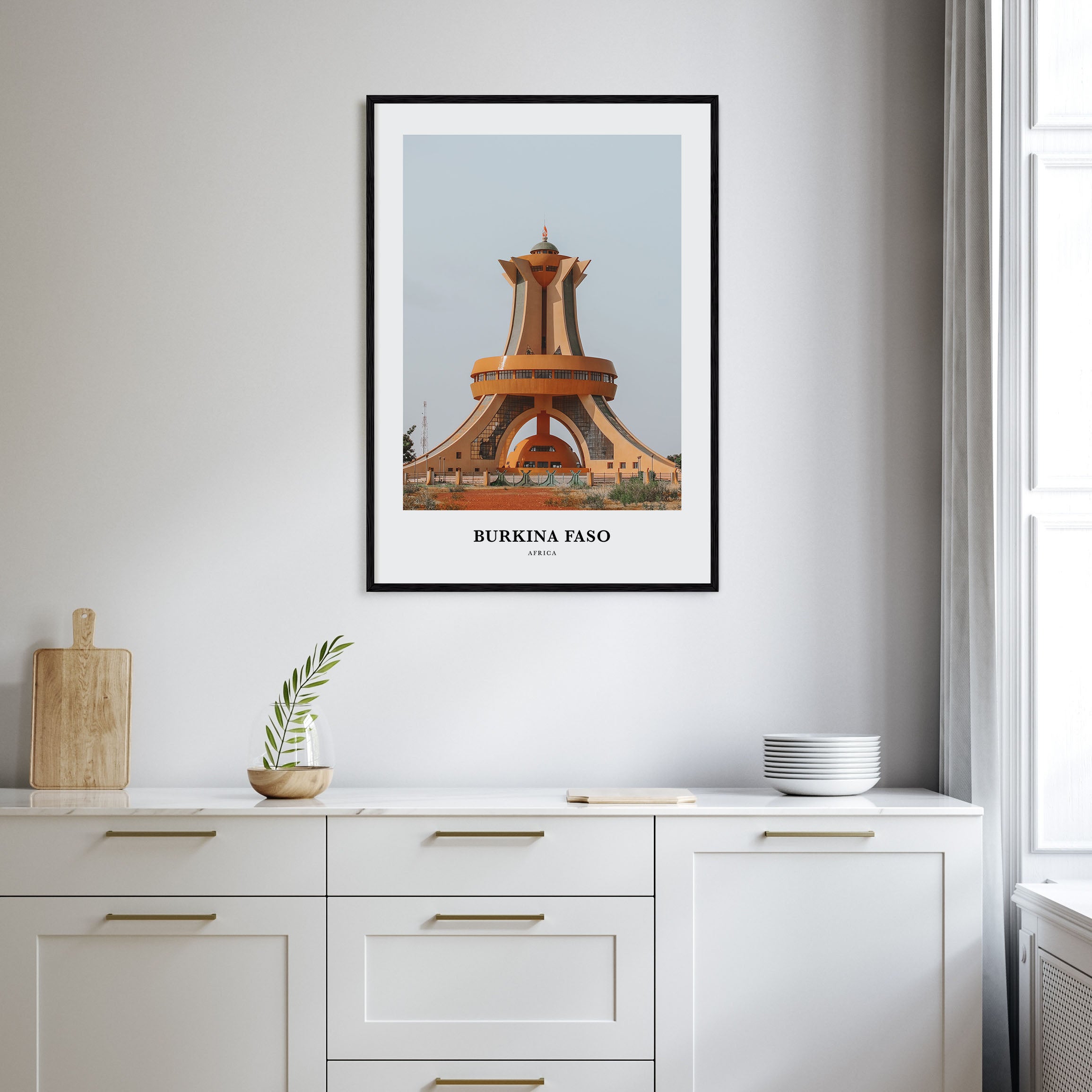 Burkina Faso Portrait Color Poster