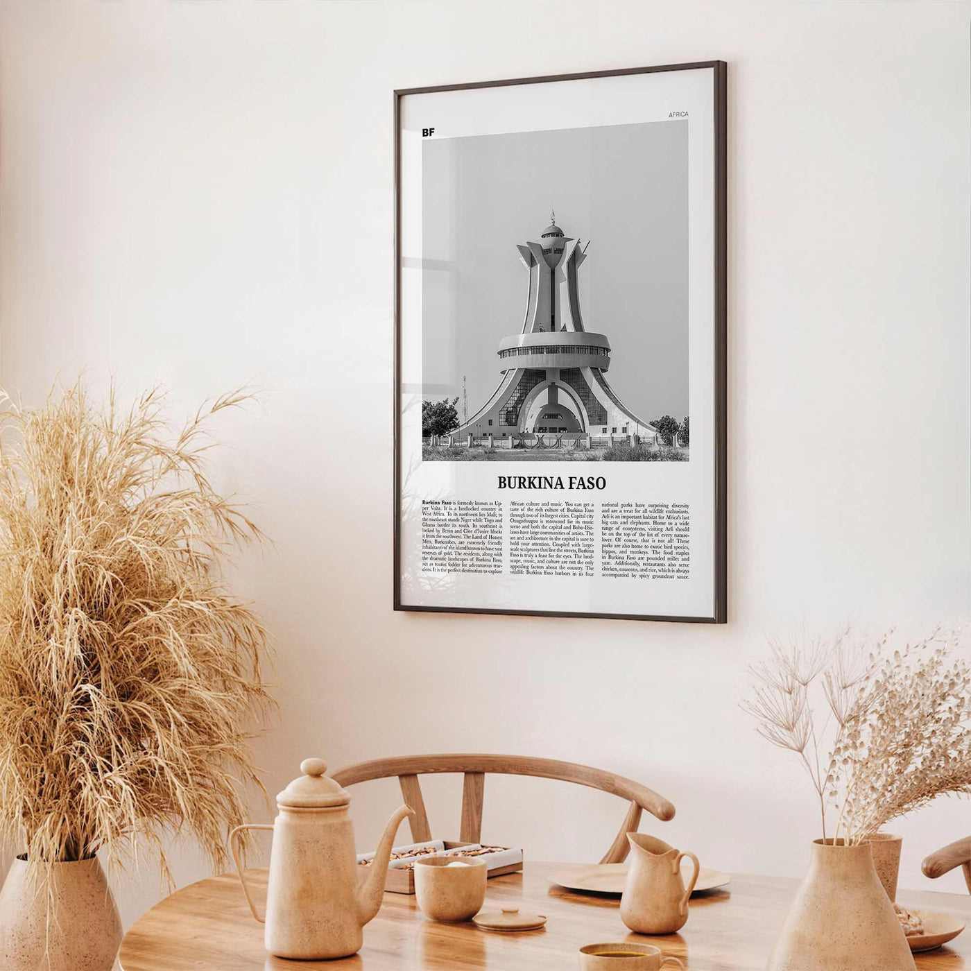 Burkina Faso Print Black and White, Burkina Faso Wall Art, Burkina Faso Poster, Burkina Faso Photo, Burkina Faso Wall Decor, Africa