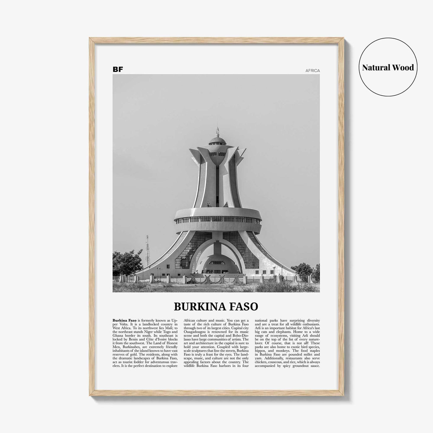 Burkina Faso Print Black and White, Burkina Faso Wall Art, Burkina Faso Poster, Burkina Faso Photo, Burkina Faso Wall Decor, Africa