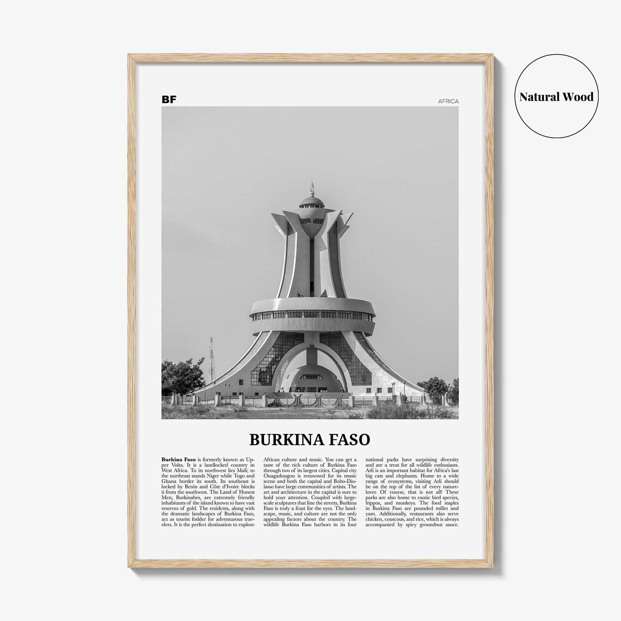 Burkina Faso Print Black and White, Burkina Faso Wall Art, Burkina Faso Poster, Burkina Faso Photo, Burkina Faso Wall Decor, Africa