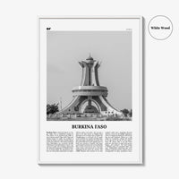 Burkina Faso Print Black and White, Burkina Faso Wall Art, Burkina Faso Poster, Burkina Faso Photo, Burkina Faso Wall Decor, Africa