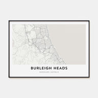 Burleigh Heads Map Landscape Poster