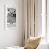 Burlingame Print Black and White, Burlingame Wall Art, Burlingame Poster, Burlingame Photo, Burlingame Décor, Burlingame Map, California USA