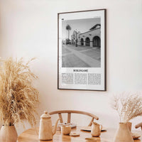 Burlingame Print Black and White, Burlingame Wall Art, Burlingame Poster, Burlingame Photo, Burlingame Décor, Burlingame Map, California USA