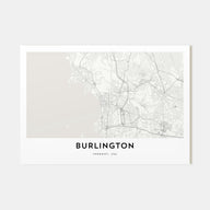 Burlington, Vermont Map Landscape Poster