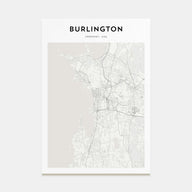 Burlington, Vermont Map Portrait Poster