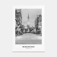 Burlington, Vermont Portrait B&W Poster