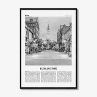 Burlington Print Black and White Vermont, Burlington Wall Art, Burlington Poster, Burlington Photo, Burlington Décor, USA, United States