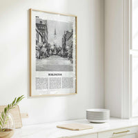 Burlington Print Black and White Vermont, Burlington Wall Art, Burlington Poster, Burlington Photo, Burlington Décor, USA, United States