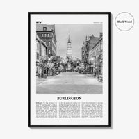 Burlington Print Black and White Vermont, Burlington Wall Art, Burlington Poster, Burlington Photo, Burlington Décor, USA, United States
