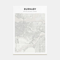 Burnaby Map Portrait Poster