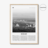 Burnaby Print Black and White, Burnaby Wall Art, Burnaby Poster, Burnaby Photo, Burnaby Wall Décor, Burnaby Map, British Columbia, Canada