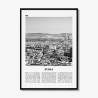 Bursa Print Black and White, Bursa Wall Art, Bursa Poster, Bursa Photo, Bursa Wall Décor, Bursa Map, Turkey
