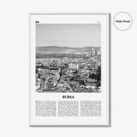 Bursa Print Black and White, Bursa Wall Art, Bursa Poster, Bursa Photo, Bursa Wall Décor, Bursa Map, Turkey