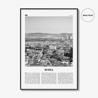 Bursa Print Black and White, Bursa Wall Art, Bursa Poster, Bursa Photo, Bursa Wall Décor, Bursa Map, Turkey
