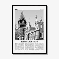 Burton upon Trent Print Black and White, Burton upon Trent Wall Art, Burton upon Trent Poster, Burton upon Trent Photo, Wall Décor, Map