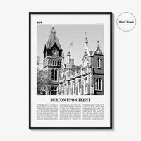 Burton upon Trent Print Black and White, Burton upon Trent Wall Art, Burton upon Trent Poster, Burton upon Trent Photo, Wall Décor, Map