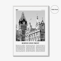 Burton upon Trent Print Black and White, Burton upon Trent Wall Art, Burton upon Trent Poster, Burton upon Trent Photo, Wall Décor, Map