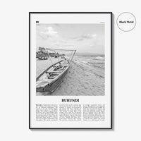 Burundi Print Black and White, Burundi Wall Art, Burundi Poster, Burundi Photo, Burundi Wall Decor, Country Art Print, Africa