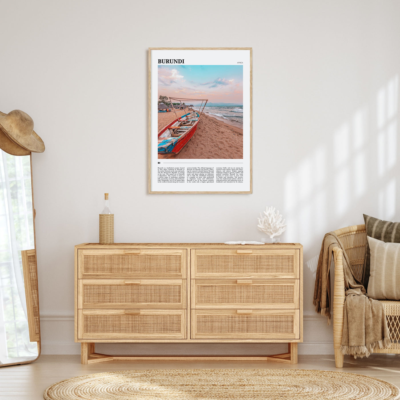 Burundi Travel Color Poster